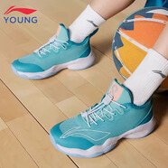 LI-NING KIDS李寧兒童籃球鞋新款青少年球鞋減震耐磨音速8中大童男大童運(yùn)動(dòng)鞋 音速8（純凈藍(lán)/蝴蝶藍(lán)） 38