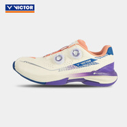 VICTOR Victory A810羽毛球鞋運動(dòng)男女綜合紐扣防滑減震透氣 A810-LJ米白_中紫色 40
