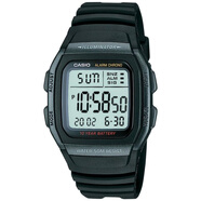 卡西歐（CASIO） 數字運動(dòng)手表石英數字50米防水方形表盤(pán)W96H-1BV運動(dòng)表腕表 black/green 38mm 38mm