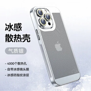 橙侖適用iPhone16promax手機(jī)殼13電鍍12夏天散熱15plus網(wǎng)殼蘋果14夏天11透氣硬殼保護(hù)套男女 氣質(zhì)銀【自帶鏡頭膜+底部防塵網(wǎng)】 iPhone16