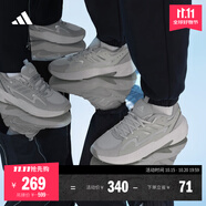 adidas「波波鞋」OZWAVE休閑厚底增高老爹鞋男女阿迪達(dá)斯輕運(yùn)動   深灰色/淺灰色   39