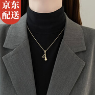 伊黛兒金色葫蘆吊墜項鏈女輕奢小眾毛衣鏈2025年新款鎖骨鏈滿鉆飾品 金葫蘆毛衣鏈L0813