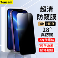 Tensam【防窺】適用蘋果13/Pro/14防窺鋼化膜Apple iphone13proMax手機(jī)膜13mini全屏防爆抗藍(lán)光保護(hù)貼膜 【黑邊大視窗|鋼化LG】防窺款*2片裝 蘋果13/13Pro/