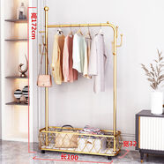 匯美聚家臥室掛衣架家用房間衣服掛架室內簡(jiǎn)易移動(dòng)仙人掌輕奢簡(jiǎn)約衣帽架 方形h款金色長(cháng)100款