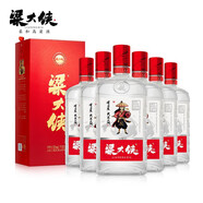 粱大俠青春版白瓶純糧高粱酒 梁大俠白酒 50度 500mL 6瓶 粱大俠紅運禮盒