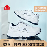 卡帕（Kappa）官方男鞋秋季運動(dòng)老爹鞋子男款學(xué)生透氣增高休閑鞋男 01白影藍 41