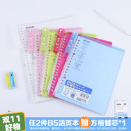 國(guó)譽(yù)(KOKUYO)進(jìn)口B5筆記本子Campus便攜輕薄Smart Ring活頁本內(nèi)含10張紙 黃綠 RU-SP700YG