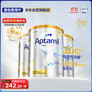 愛(ài)他美（Aptamil）白金澳洲版 嬰兒配方奶粉 1段(0-6月) 900g 3罐箱裝