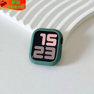 欽洛適用蘋果watch9/S8/S7糖果色邊框殼手表殼Apple10代46/42保護硬殼 ins(糖果色硬殼)綠 蘋果6/5/4代SE(40mm )