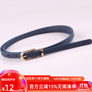 梵奧格（FANAOGE）腰纏萬貫腰帶韓版小皮帶多色裝飾連衣裙配毛衣細(xì)腰帶女士百搭針扣 藏青色 108cm 1*(全長含扣)
