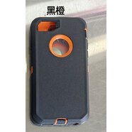 C適用iphonei7Plus三檔手機(jī)保護(hù)殼5S蘋果i8Plus支架檔摔手機(jī)殼批 黑橙 i6/i7/i8/通用帶夾