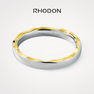 RHODON純銀情侶戒指一對(duì)閉口素圈對(duì)戒男女婚戒小眾定制禮物銀飾尾戒刻字 波紋男款（15~23#）下單備注尺碼