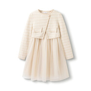 巴拉巴拉女童小香風(fēng)公主裙大童春洋氣兒童連衣裙【明星家庭同款】