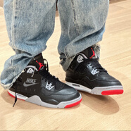 耐克（NIKE）男鞋女鞋 Air Jordan 4 AJ4 白奧利奧小白鞋運(yùn)動(dòng)鞋休閑籃球鞋板鞋 FV5029-006/FQ8213-006 黑紅 42.5