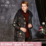 MORELINE沐蘭商場(chǎng)同款冬季女裝保暖印花羽絨服18872701 啡花 L 40