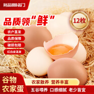 故乡食召 鸡蛋 散养谷物蛋 农家山林喂养 初生鲜鸡蛋 12枚 500g 生态农家蛋