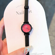 歌莉侑（GCCLIYO）手表女學(xué)生初高中小巧精致高顏值簡(jiǎn)約氣質(zhì)小表盤(pán)石英女士腕表新款 黑色