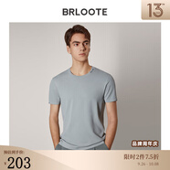 巴魯特（Brloote）男短袖T恤時尚休閑色圓領(lǐng)體恤衫夏季 淺灰 185/104A
