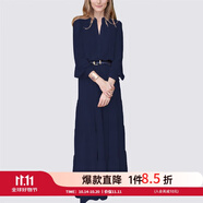 MeetMetro瑪依爾法式仙女連衣裙女2025秋新款高端氣質(zhì)純欲風(fēng)裙子禮服長(zhǎng)裙 藏藍(lán)【現(xiàn)貨】 XL