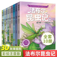 法布爾昆蟲記繪本(螳螂+螢火蟲+天牛+圣甲蟲+蜻蜓+圓網(wǎng)蛛+綠蟈蟈+蟬+獵蝽+蒂菲糞金龜)(10冊)彩繪注音版 兒童科普百科 思維認(rèn)知拓展 6-12歲青少年課外閱讀