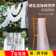 靚做 紗幔網(wǎng)紗布婚禮紗幔窗簾紗網(wǎng)紗布料幼兒園環(huán)創(chuàng)網(wǎng)紗舞臺拍攝道具 白色2米【1.6米寬】