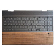 惠普（HP）適用 ENVY X360 15-DR 15M-DR原裝全新鍵盤(pán)帶C殼 木紋掌托 原裝全新英文背光鍵盤(pán)+木紋c殼