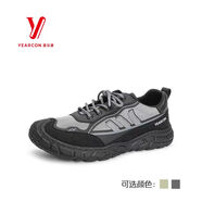 Y爾康2024春秋款新款戶外運(yùn)動休閑男士登山鞋百搭鞋網(wǎng)面透氣鞋 灰黑 38