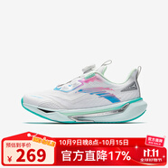 安踏（anta）女大童運動(dòng)鞋新款紐扣鞋犟彈跑步鞋中大童跑鞋兒童女童鞋 【速勝】安踏白/碧落藍/蛋白紅 34