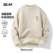 GLM毛衣男秋冬季重磅加厚半高領長袖針織衫男士潮流寬松保暖打底衫