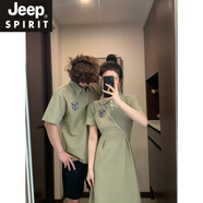 JEEP SPIRIT不一樣特別的情侶裝夏裝一裙一衣套裝設計感小眾2025新款短袖T恤 【情侶兩件裝】一裙一衣 L 女+男L