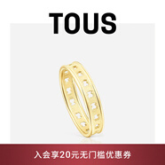TOUS  桃絲熊Bear row系列銀鍍金鏤空戒指女情侶對(duì)戒女情侶禮物 12T