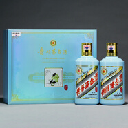 茅臺(tái)（MOUTAI）生肖禮盒裝2瓶蛇年茅臺(tái)馬羊猴雞狗豬鼠?；⑼谬埳呙┦詹厮投Y375ml 53度 375mL *2瓶鼠年生肖禮盒