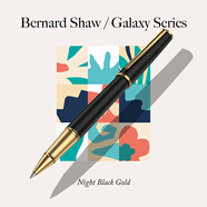 蕭伯納（Bernard Shaw）寶珠筆高端輕奢【星耀】單支禮盒裝金屬筆高檔商務(wù)辦公簽字筆簽名筆教師生日送禮七夕情人節(jié)禮物 曜夜黑金【快遞倉發(fā)貨】不刻字 0.6mm