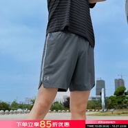 安德瑪（Under Armour）男 褲短褲  秋季新款梭織健身跑步時尚簡約休閑運動五分褲 1377484/梭織快干/內(nèi)襯款 灰色 M 【170】體重110~130斤左右
