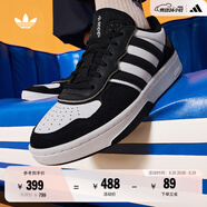adidas「面包鞋」COURTIC經(jīng)典運動(dòng)板鞋男女阿迪達斯官方三葉草 白/黑   42