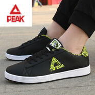 匹克男鞋子板鞋韓版潮2025夏秋季新款休閑低幫學(xué)生皮面運動(dòng)鞋男士 黑色/酸綠(皮面581) 38