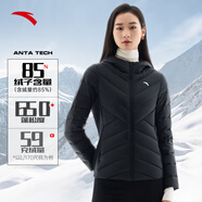 安踏（ANTA）氫羽絨丨修身輕薄羽絨服女款2025冬季鴨絨女士保暖外套棉服上衣女 基礎(chǔ)黑-4 L