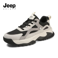 JEEP SPIRIT吉普男鞋網(wǎng)面休閑運動鞋老爹鞋男戶外登山鞋子男187-3 石墨黑 42