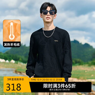 卡賓發(fā)熱羊毛絨毛衣24秋寬松針織衫花卉提花休閑 煤黑色01 52 