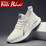 Fitti Pahris輕奢男鞋2025秋季新款網(wǎng)面鞋男防臭防滑高檔透氣運(yùn)動軟底休閑鞋男 白色 【品牌男鞋】 42
