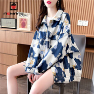 AEMAPE外套女2025年春秋冬季新款小清新牛仔短外套女設計感ins上衣 837深藍色 M _（建議115-130斤）