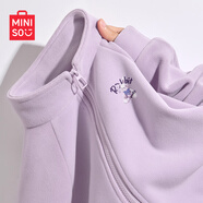 名創(chuàng  )優(yōu)品（MINISO）搖粒絨外套女秋冬季2025年新款潮流沖鋒內膽衣服抓絨保暖女士夾克 【420G重磅奧粒絨】紫色(優(yōu)雅兔胸標) 加厚 M 160 (體重105-125斤)