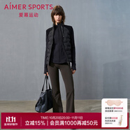 愛慕運(yùn)動新品休閑褲女士冬野微喇秋冬加絨長褲運(yùn)動褲AS153T51 青驪褐HC0 165