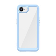 適用iPhone SE4手機殼蘋(píng)果se4保護殼炫彩透明亞克力防摔保護套 實(shí)藍 iPhone se4