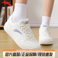 安踏女鞋板鞋女款2025秋季新款低幫薄底鞋小白鞋學(xué)生休閑運(yùn)動(dòng)鞋子女 象牙白/沙?；?蒙塵藍(lán)-2 36