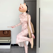 蕭遇（XIAOYU）新中式國風(fēng)改良旗袍連衣裙子女夏季2024新款收腰顯瘦印花長裙氣質(zhì) 有袖 S