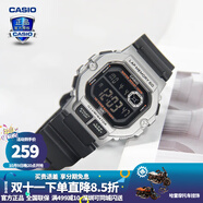 卡西歐（CASIO） 男表女表卡西歐手表男女情侶表學(xué)生時(shí)尚運動(dòng)表太陽(yáng)能雙顯電子表 WS-1400H-1BVPF小銀黑方塊