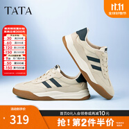 他她（TATA）男士阿甘男鞋復(fù)古德訓(xùn)鞋男運動休閑鞋厚底板鞋小白鞋PCB01AM5 米/藍 41