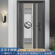 溫以嘉定制304不銹鋼門(mén)防盜門(mén)入戶(hù)門(mén)中門(mén)紗網(wǎng)通風(fēng)韓式門(mén)智能小區家用進(jìn) Q35-款式八