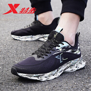 特步（XTEP）運(yùn)動(dòng)鞋男夏季新款網(wǎng)面透氣休閑鞋子男款輕便軟底緩震正品跑步鞋男 黑-透氣升級(jí)7代 41
